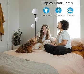 Amazon.co.jp : 3 グローブ モダン フロアランプ、ミッド